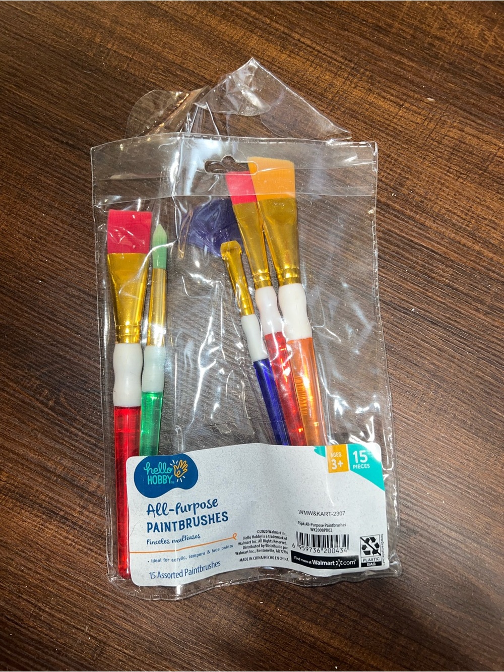 Open set of Hello Hobby All-Purpose Paintbrush Set - Multicolor #608